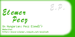 elemer pecz business card